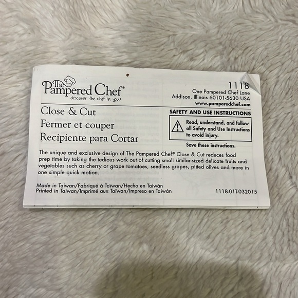 Pampered Chef close and cut bagel fruit slicer 1118 - Picture 6 of 7